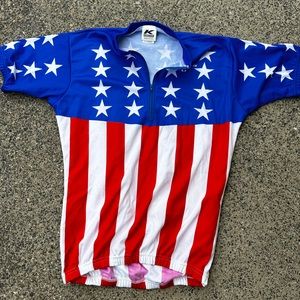 Kucharik vintage cycling jersey Medium American Flag ( Made In USA) - XL